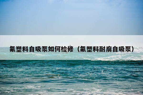 氟塑料自吸泵如何检修（氟塑料耐腐自吸泵）