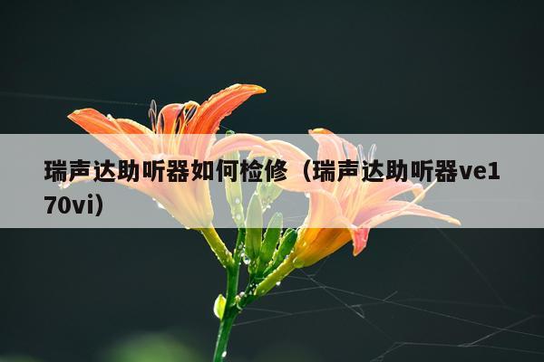 瑞声达助听器如何检修（瑞声达助听器ve170vi）