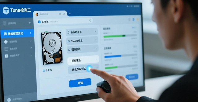 U启动Win03PE系统中，HDTune硬盘检测工具随机存取测试咋用？