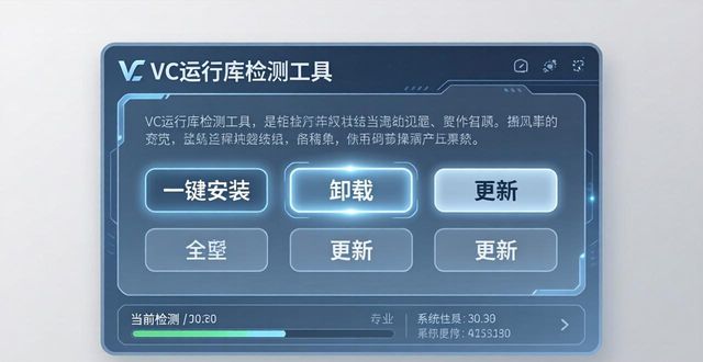 VC运行库检测工具：一键安装/卸载/更新所有版本