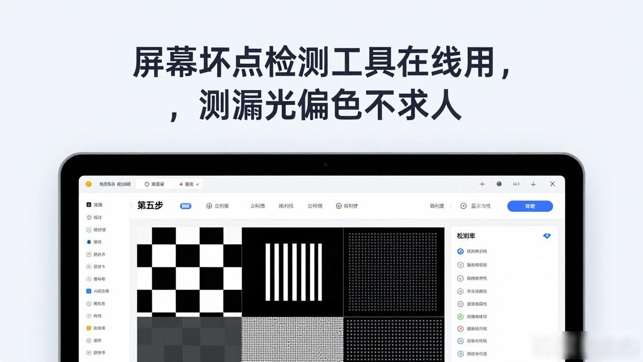 在线屏幕检测工具_显示器漏光检测_屏幕坏点检测工具