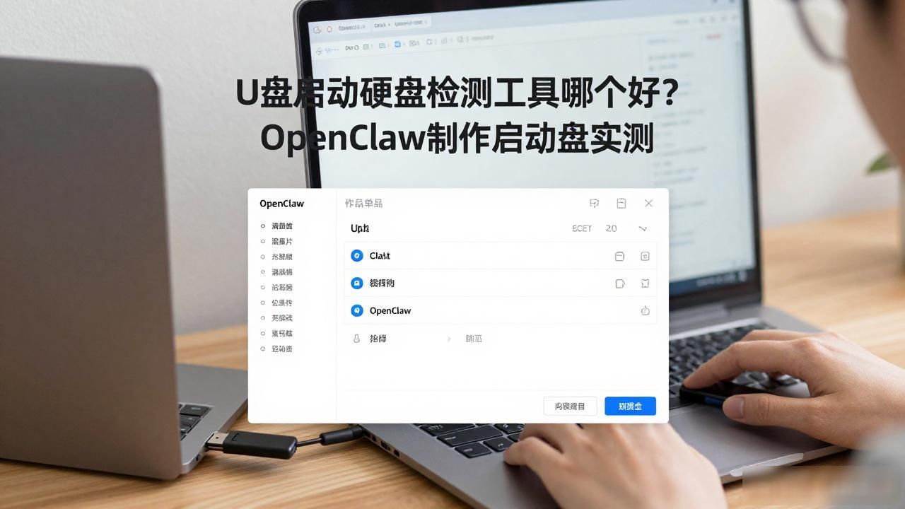 TopClaw随身系统制作教程_u盘启动硬盘检测工具哪个好_OpenClaw U盘启动制作器