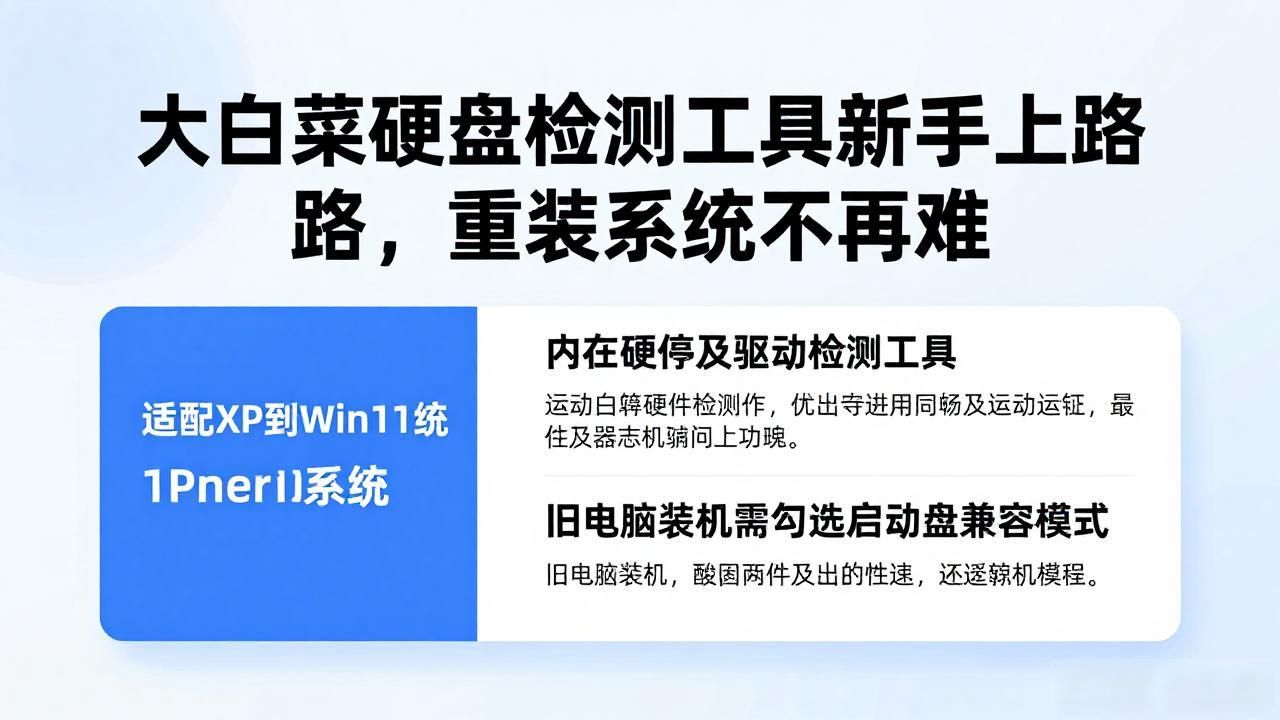 pe装机工具_新手友好的pe装机工具_大白菜硬盘检测工具