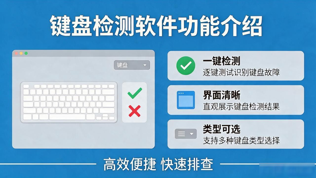 键盘检测软件：一键测试键位好坏，快速识别键盘故障