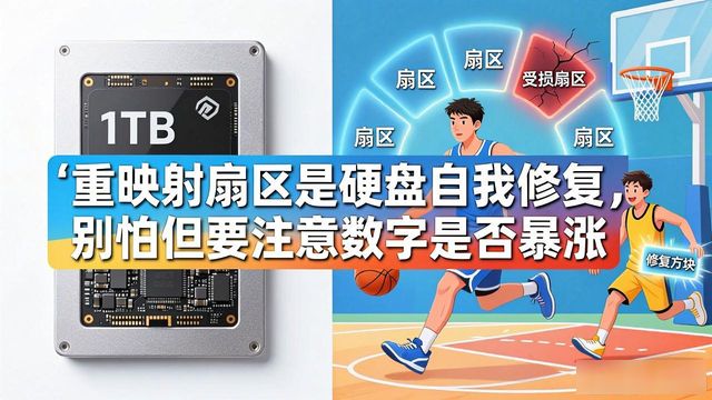 重映射扇区是硬盘自我修复，别怕但要注意数字是否暴涨
