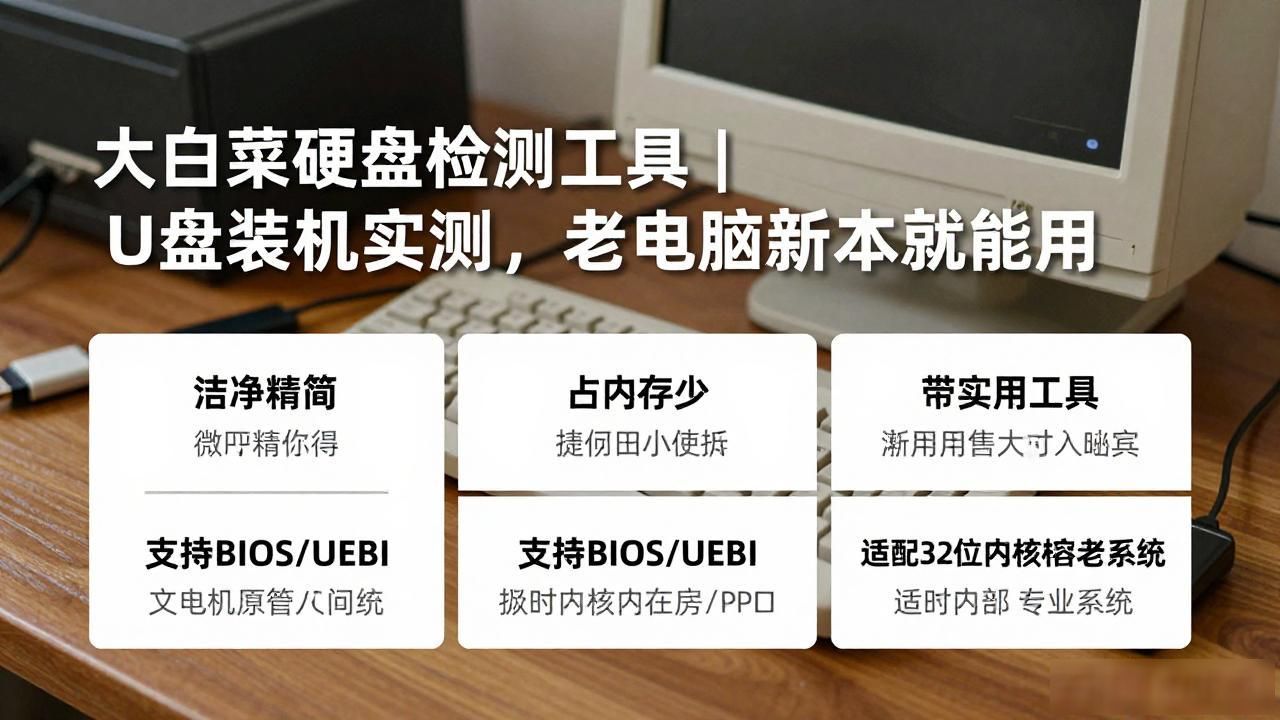 微PE系统精简_大白菜硬盘检测工具_u启动装机工具