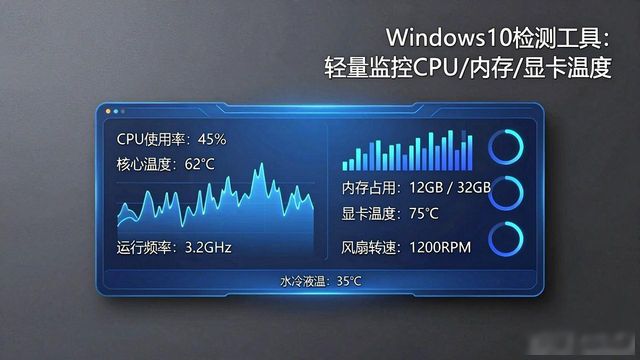 Windows10检测工具：轻量监控CPU/内存/显卡温度