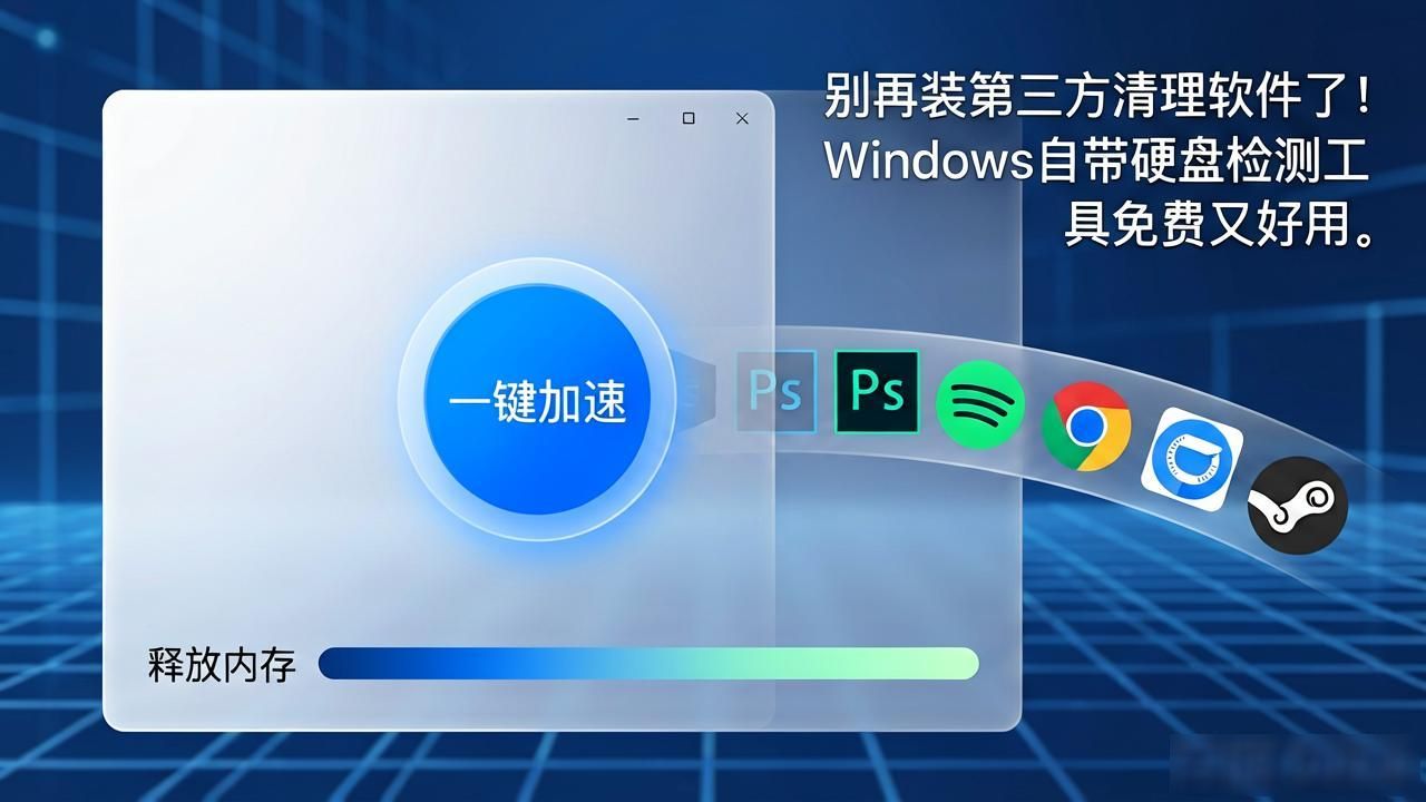 别再装第三方清理软件了！Windows自带硬盘检测工具免费又好用