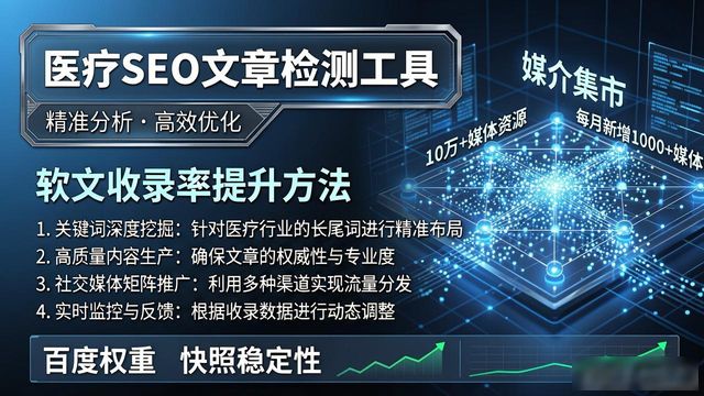 医疗SEO文章检测工具 软文收录率提升方法