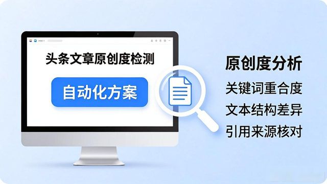 头条文章原创度咋检测？这篇告诉你位置和原理