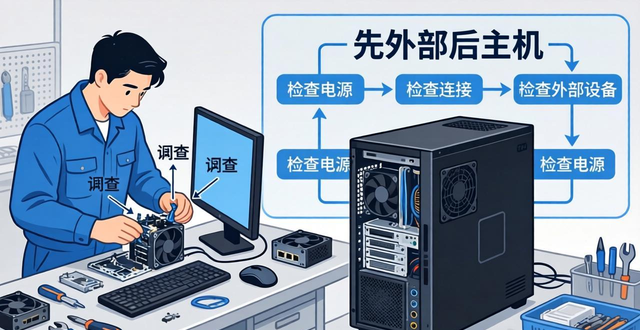 电脑主板维修检测工具_由表及里硬件检测方法_计算机硬件故障排除步骤