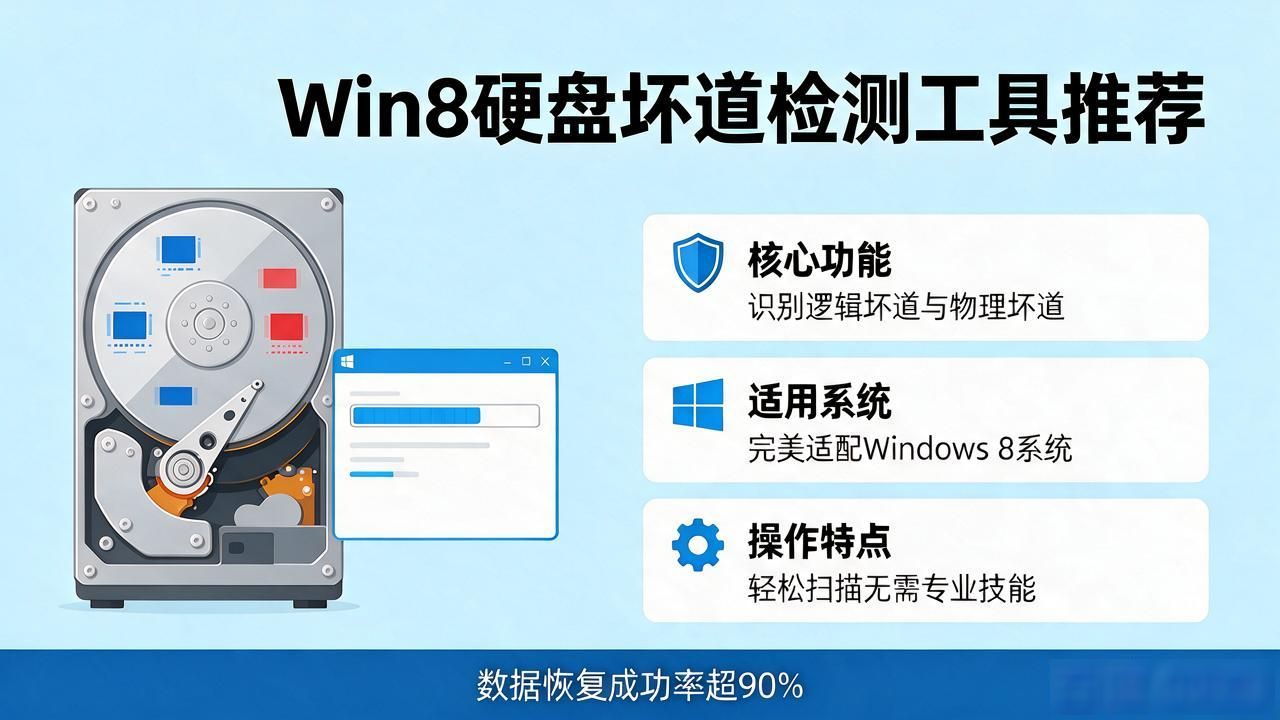 Win8硬盘坏道检测工具推荐：轻松识别逻辑与物理坏道
