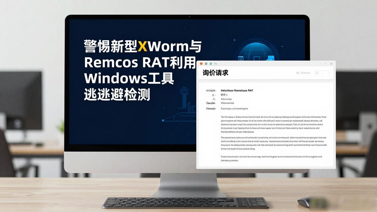 警惕新型XWorm与Remcos RAT利用Windows工具逃避检测