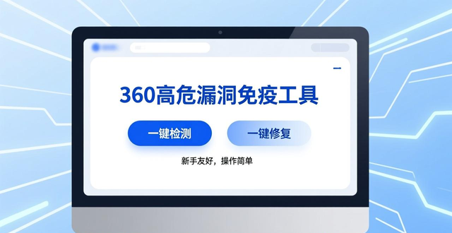 360高危漏洞免疫工具：检测修复系统漏洞，保障电脑安全