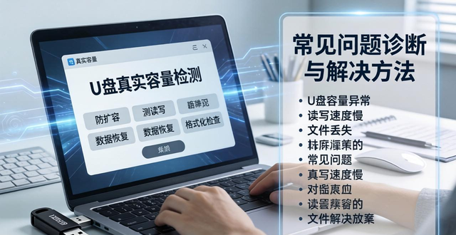 U盘真实容量检测工具，防扩容、测读写，普通用户也能轻松用
