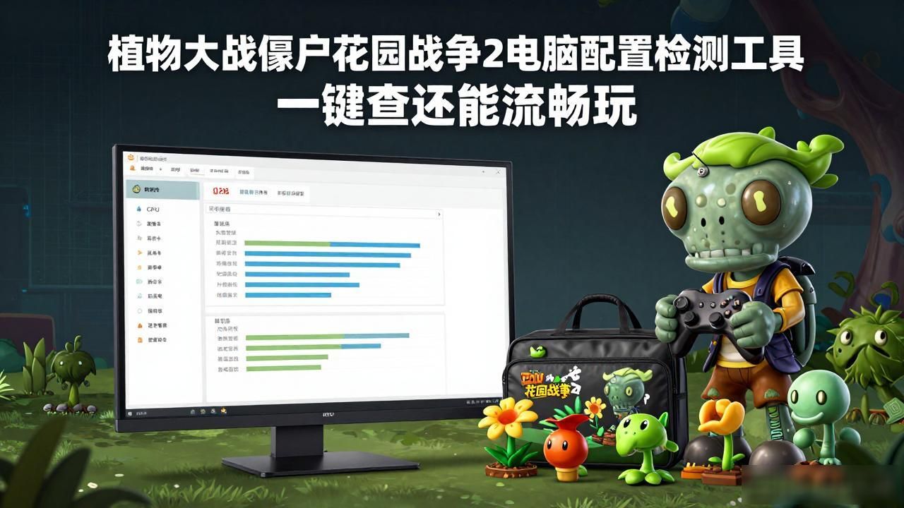 植物大战僵尸花园战争2电脑配置检测工具 一键查能否流畅玩
