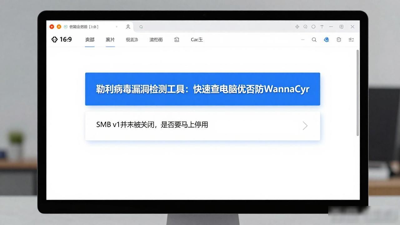 勒索病毒漏洞检测工具：快速查电脑能否防WannaCry