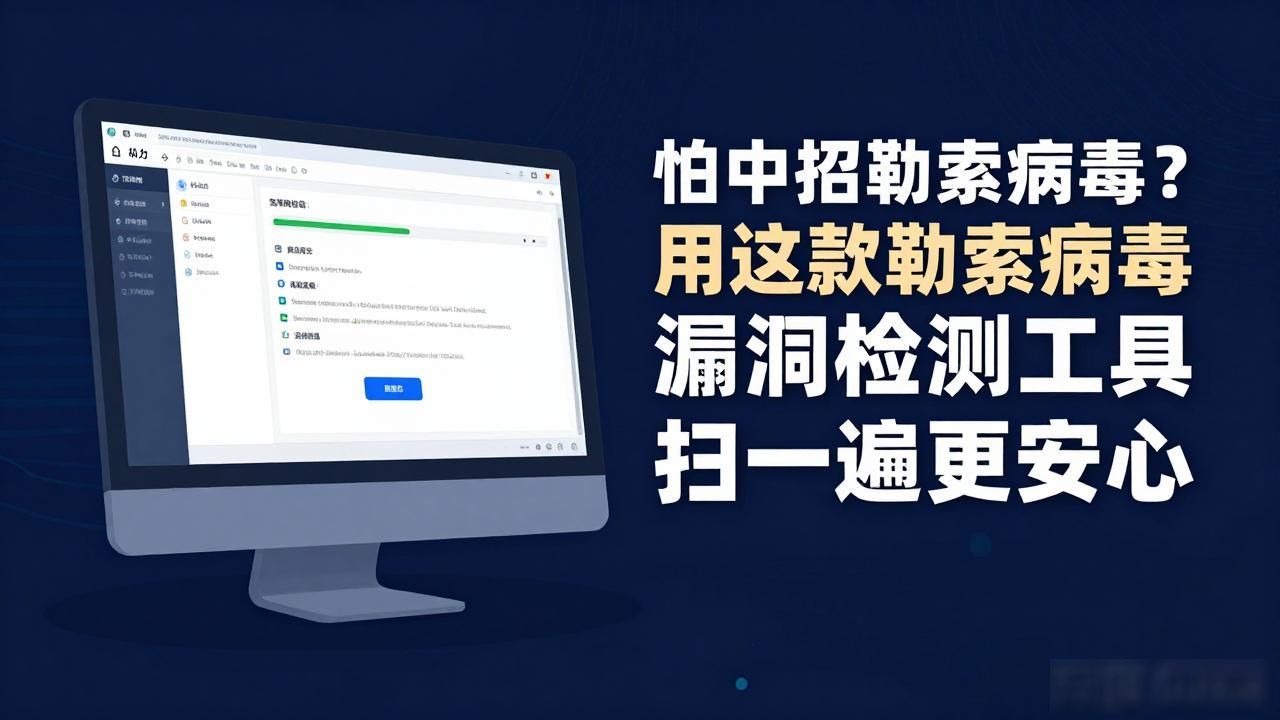 怕中招勒索病毒？用这款勒索病毒漏洞检测工具扫一遍更安心