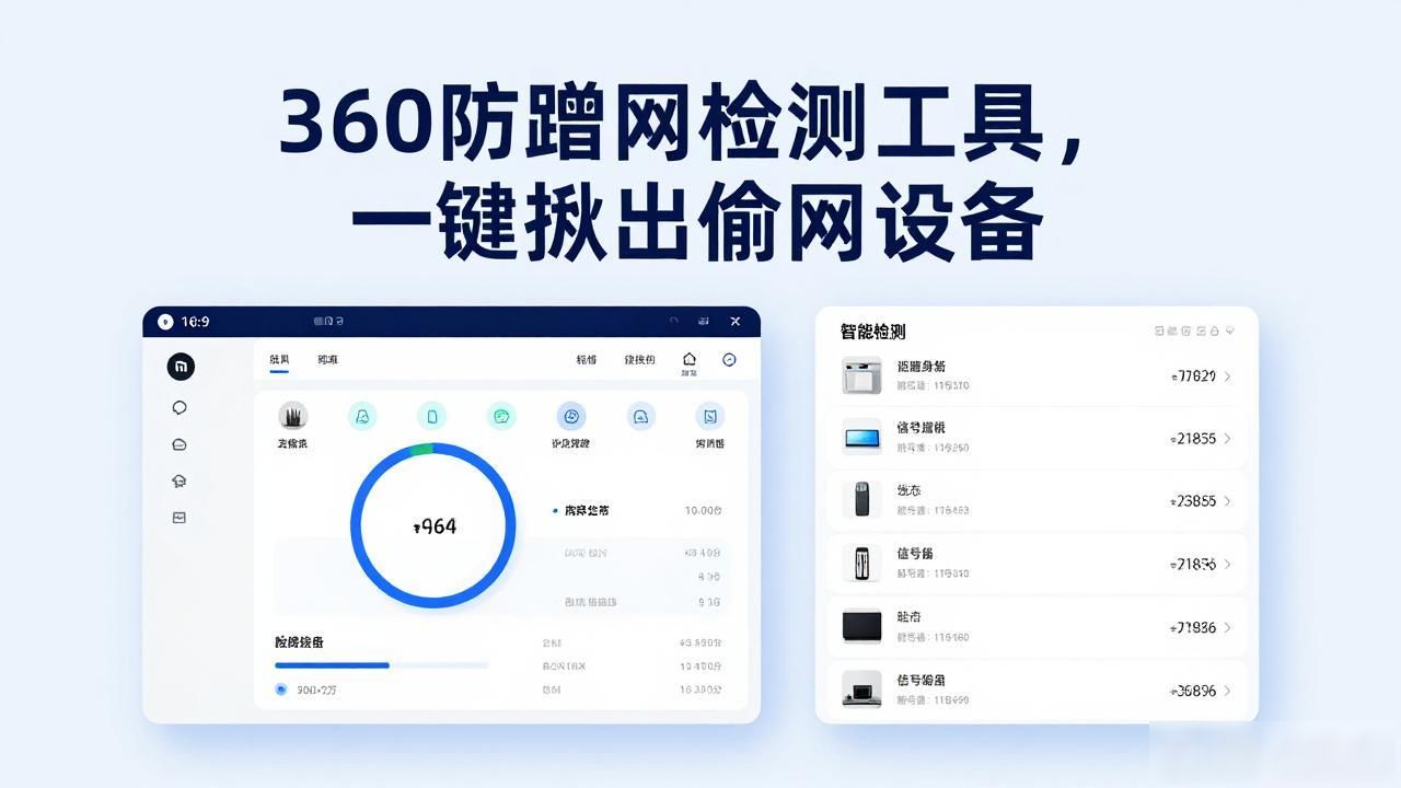 360防蹭网检测工具，一键揪出偷网设备