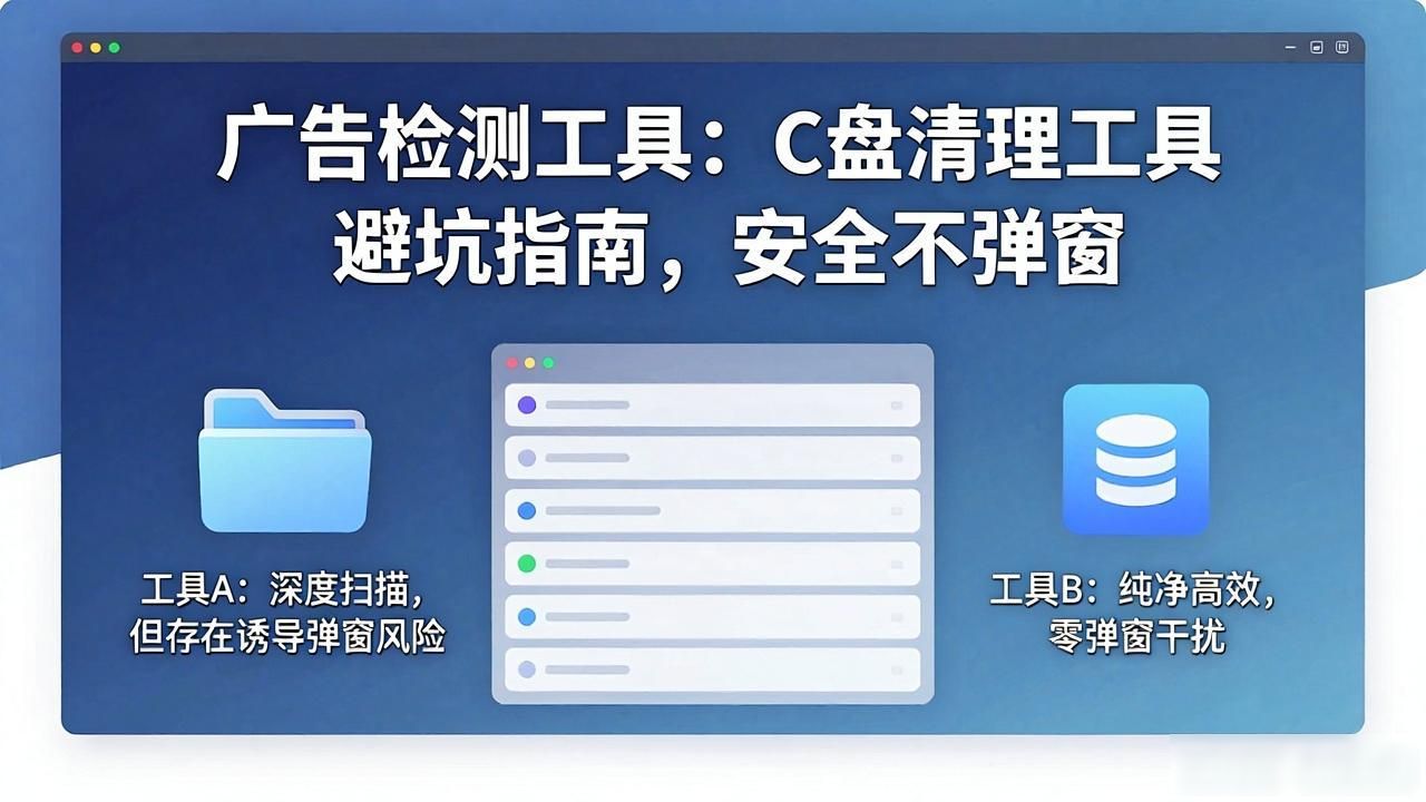 广告检测工具：C盘清理工具避坑指南，安全不弹窗