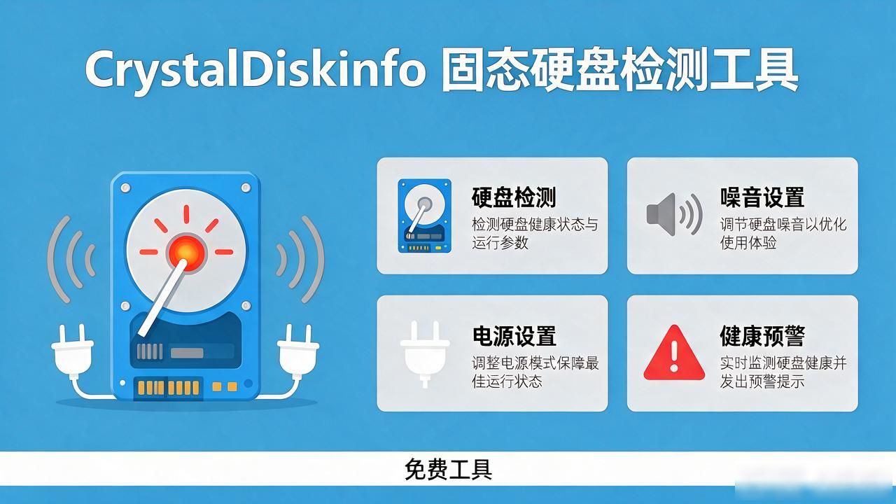CrystalDiskInfo固态硬盘检测工具，免费健康度预警