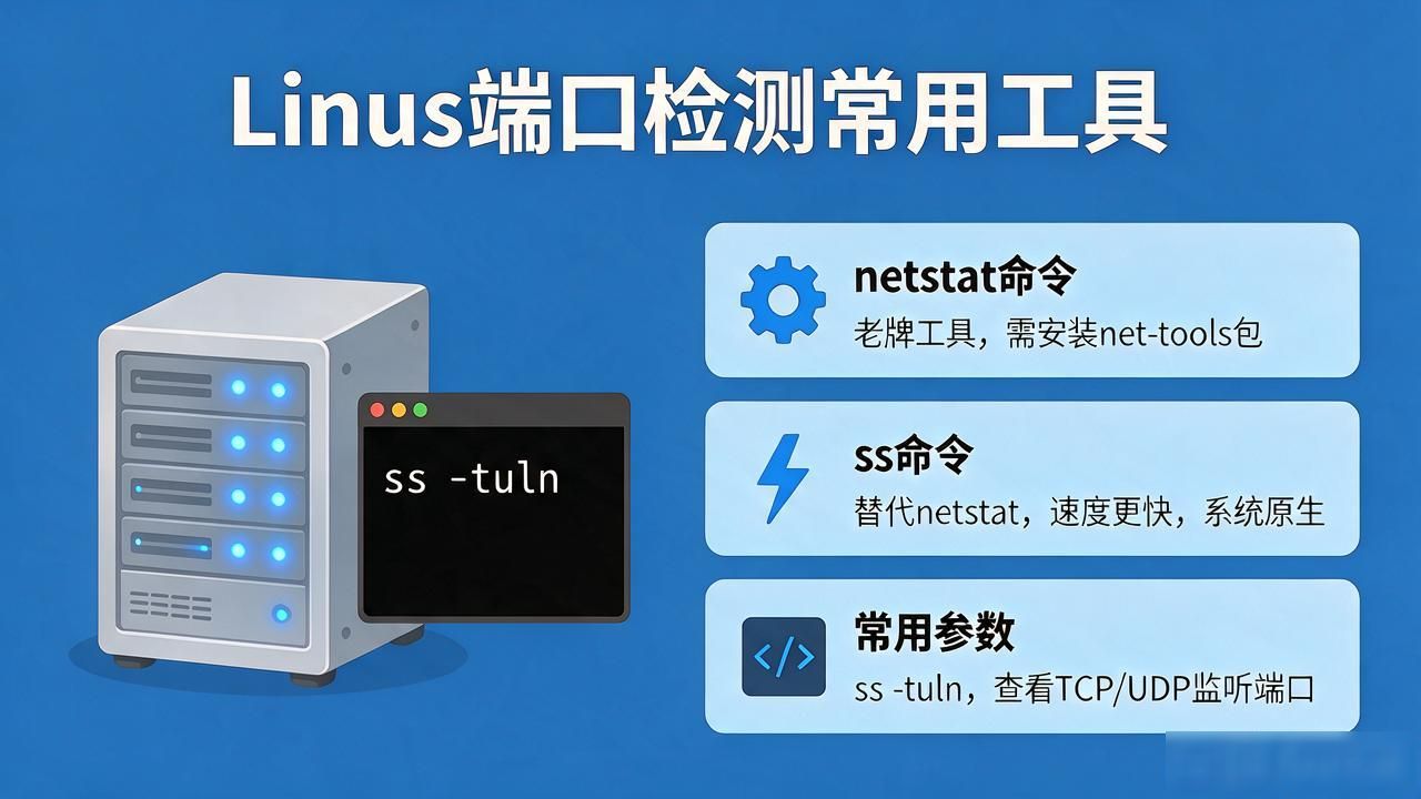 netstat ss端口监控_测系统端口检测工具_服务器端口检查命令