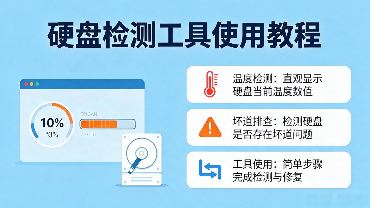 硬盘检测工具怎么用？详细图文教程教你检测并修复坏道，简单步骤一看就会
