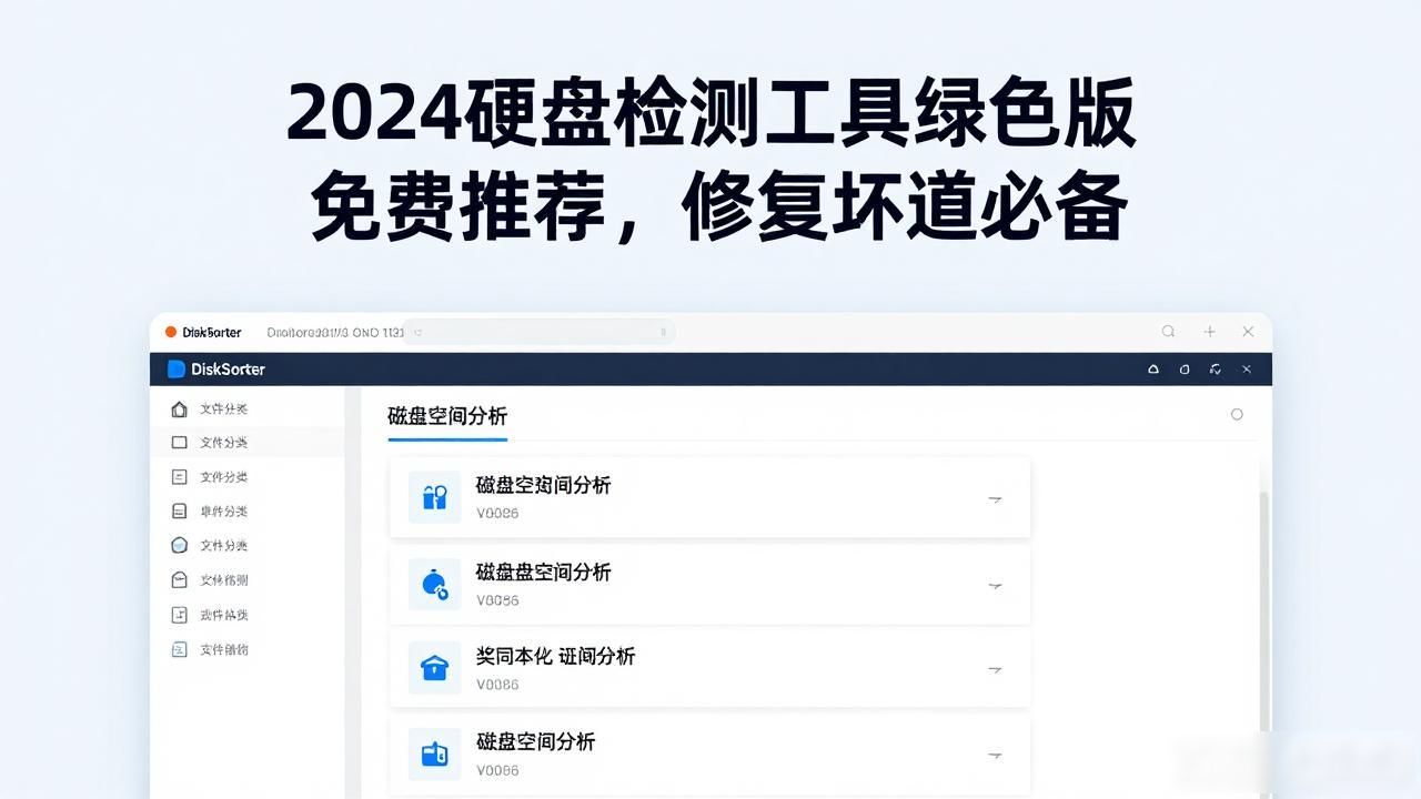2024硬盘检测工具绿色版免费推荐，修复坏道必备
