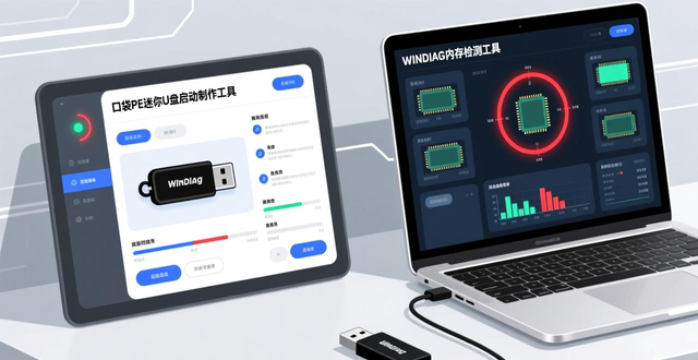 口袋PE迷你U盘启动制作工具，含硬盘与内存检测功能介绍
