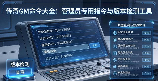 传奇版本检测工具_传奇GM登录命令详解_传奇GM命令大全