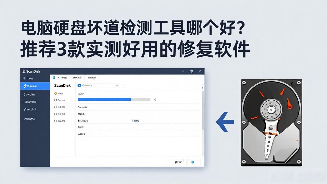 电脑硬盘坏道检测工具哪个好？推荐3款实测好用的修复软件