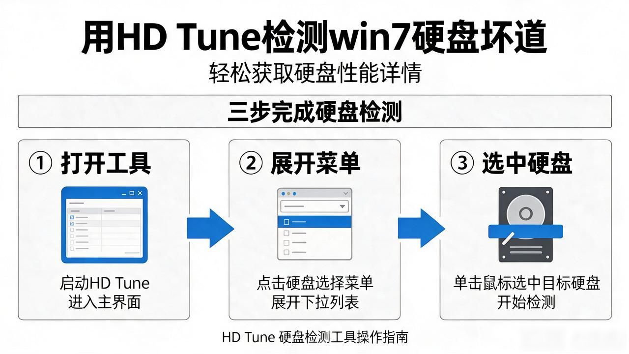 用HD Tune检测win7硬盘坏道，轻松获取硬盘性能详情