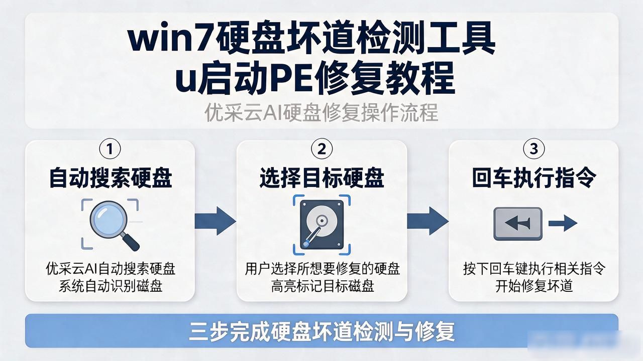 u启动pe修复硬盘_硬盘坏道检测工具 win7_硬盘坏道修复