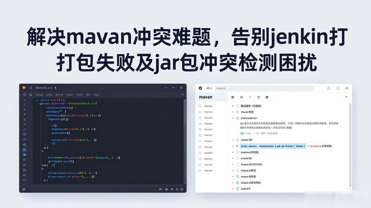 解决maven冲突难题，告别jenkins打包失败及jar包冲突检测困扰