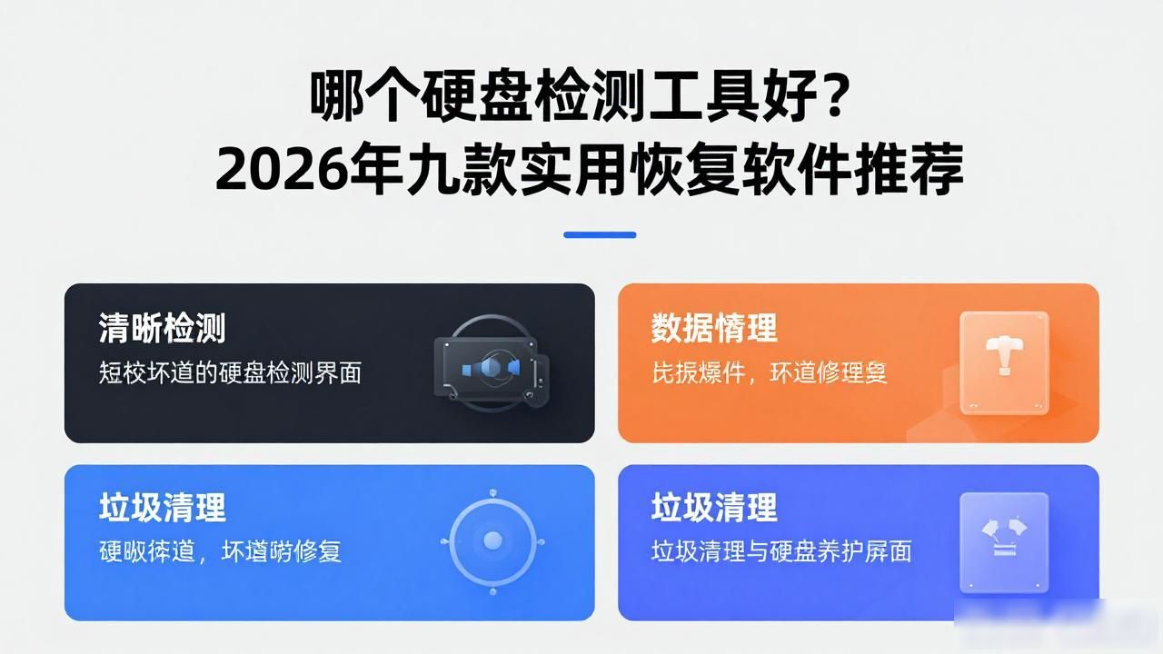 哪个硬盘检测工具好？2026年九款实用恢复软件推荐