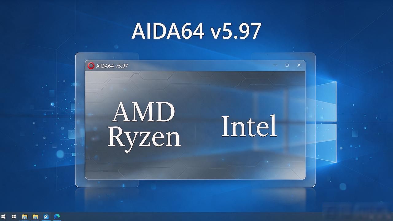 最新AIDA64 v5.97版发布！64位系统检测工具全面支持AMD Ryzen和Intel处理器