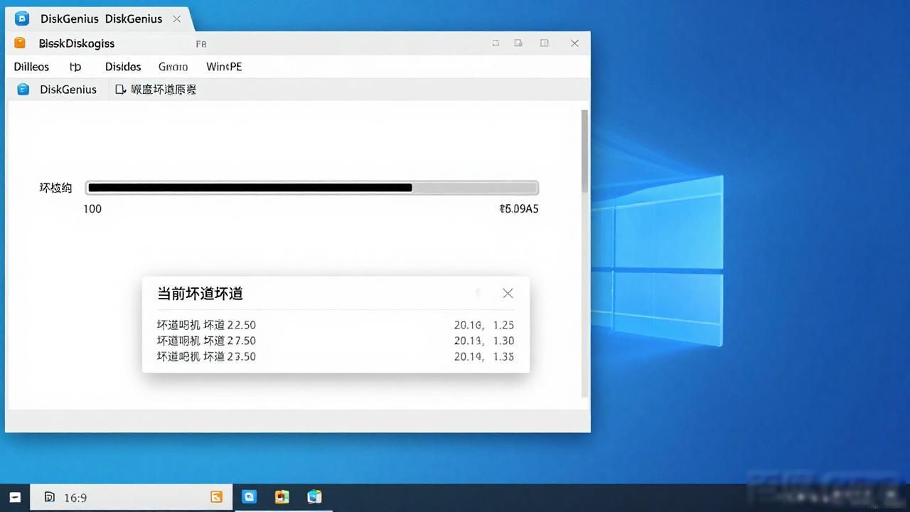 硬盘坏道检测工具mhdd替代，DiskGenius在WinPE下修复坏道