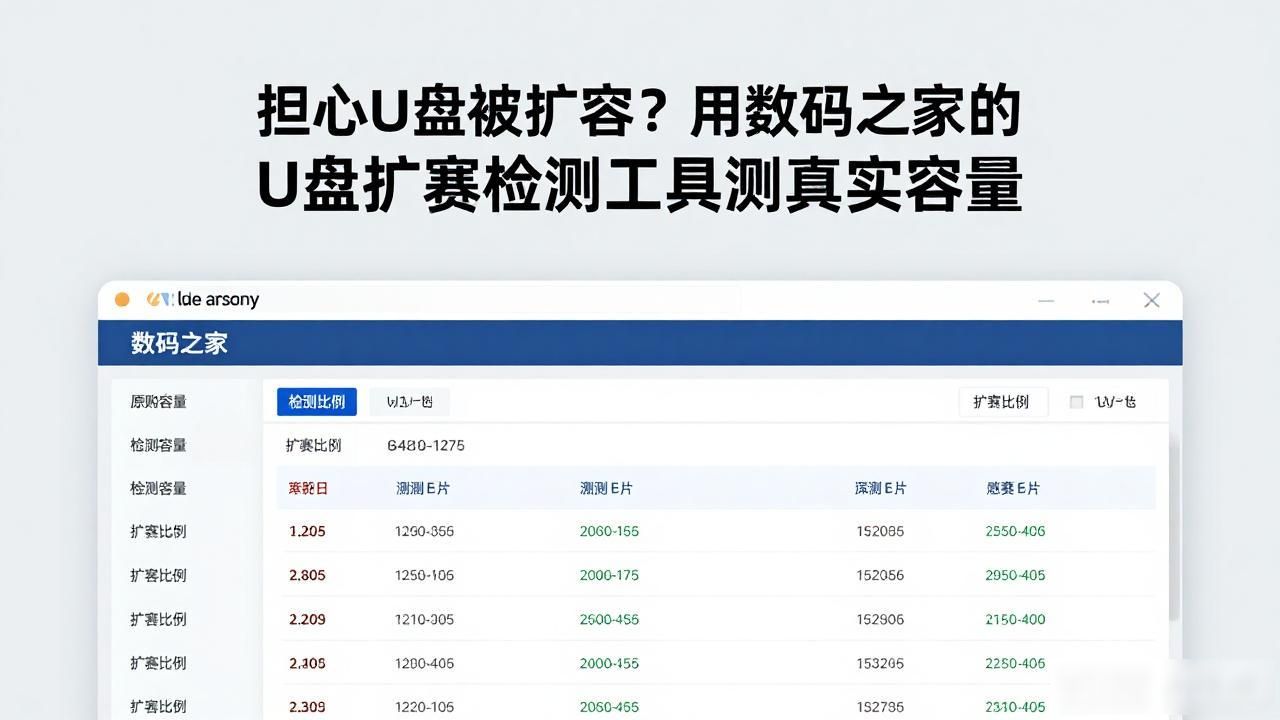 担心U盘被扩容？用数码之家的U盘扩容检测工具测真实容量
