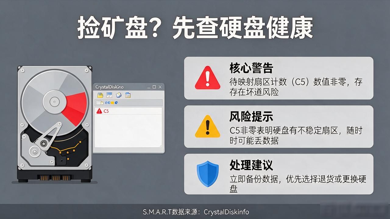 捡矿盘怕被坑？用硬盘使用时间检测工具看S.M.A.R.T数据