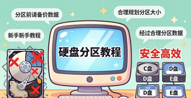 硬盘重新分区教程，安全高效避免数据丢失，电脑小白也能学会