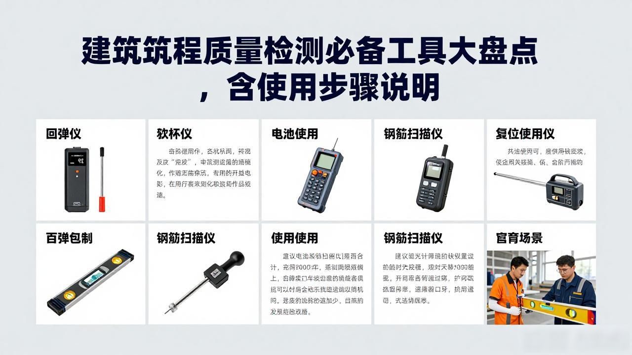 建筑工程质量检测必备工具大盘点，含使用步骤说明
