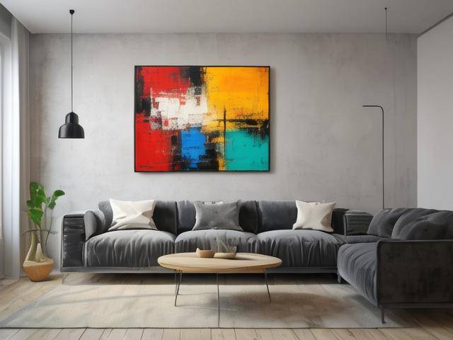 沙发背景墙画怎么安装「沙发背景墙画怎么安装图片」